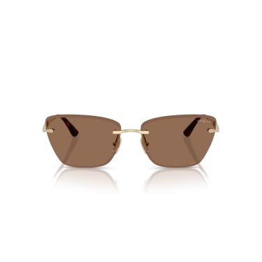 Imagem de Óculos de Sol Vogue Eyewear 0VO4332S 848/73 Tam 59 / Ouro - Lentes Marrom