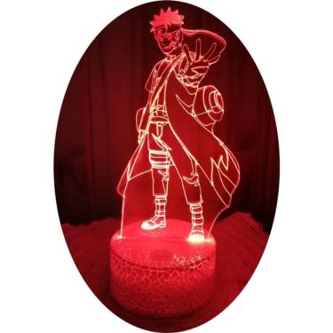 Imagem de Lâmpada 3D Illusion Usumaki de 7 cores LED com sensor de toque