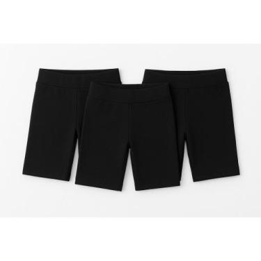 Imagem de Kit 3 Bermudas Suplex Infantil Menina  Conforto e Estilo 02 ao 16 Anos