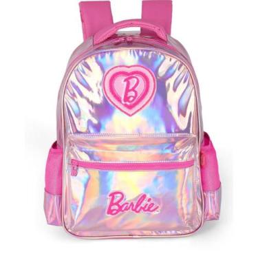 Imagem de Mochila Infantil Barbie PINK Holografico G - Luxcel