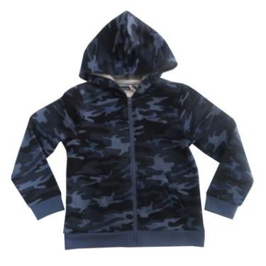 Imagem de Casaco Grama com Capuz e Ziper Menino Militar/Azul 4 Anos - Basic+