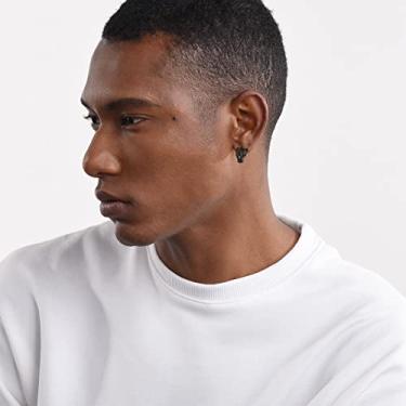 Imagem de Brincos masculinos de cabeça de lobo de aço inoxidável, One Size, Aço inoxidável, Sem pedra preciosa