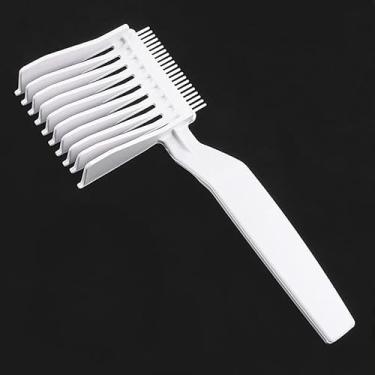 Imagem de Aparador de cabelo masculino elétrico para corte de cabelo liso pente de posicionamento inclinado - branco