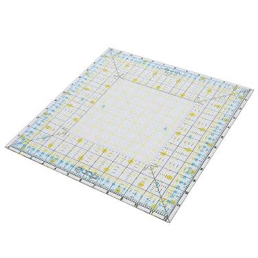 Imagem de Acouto Conjunto de Régua de Acolchoamento de 2 Unidades - Patch de Tecido Perfeito para Trabalho, Costura, Bordado e Artesanato - Ferramentas de Medição Com de ângulo de Duas Mãos e Furos para Pendurar Fácil Uso