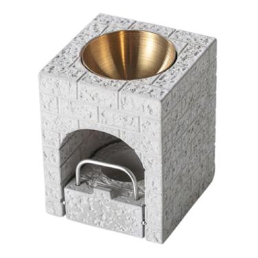 Imagem de IEUDNS Queimador de Óleos Essenciais com Suporte para Vela Tealight, Difusor de Óleos Aromáticos, Aquecedor de para ou Escritório, Tigela Cinza Dourada