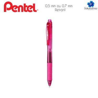Imagem de Caneta Gel PENTEL Energel X RT Retrátil 0.5mm e 0.7mm Seca Rápido, 0.5