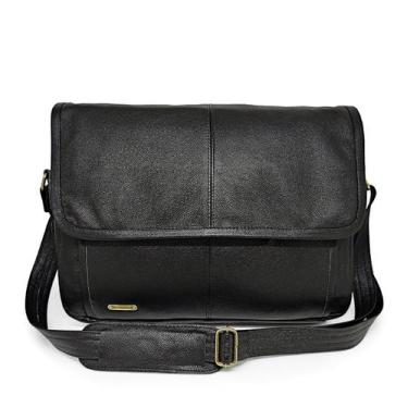 Imagem de Bolsa Pasta Carteiro Grande Masculina De Couro Para Notebook - Le Voya