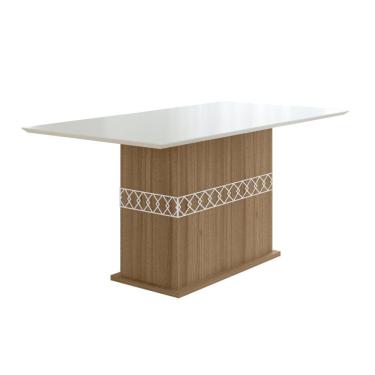 Imagem de Mesa de Jantar 6 Lugares Lagos Carvalho Off-White