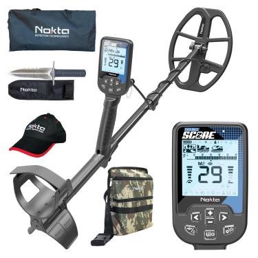 Imagem de Nokta Kit de Detector de Metais de Pontuação Dupla Promoção Pacote de Acessórios (Escavador, Estojo de Transporte, Capa) para Adultos, Profissional, Totalmente Impermeável, Recarregável
