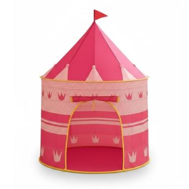 Imagem de Barraca Infantil Castelo Rosa, Tenda de Brincar Portátil para Crianças, Espaçosa e Leve