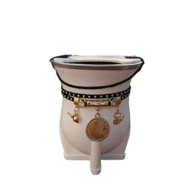 Imagem de Copos de Mate,Cuia Chimarrao，Cuia Termica，Conjunto para Chimarrão: Pulseira Colorida e Copo (Branco)