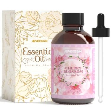 Imagem de Óleo essencial de flor de cerejeira 120 ml, óleo de flor de cerejeira puro e natural, óleos essenciais de aromaterapia para difusor, fabricação de velas, óleos difusores de spray de ambiente, presente