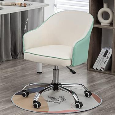 Imagem de Cadeira de escritório, cadeira de jogos, cadeira de computador, cadeira de mesa de escritório em casa de couro PU, cadeira de trabalho moderna com rodas e apoio de braço, cadeira de computador