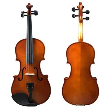 Imagem de Violino de madeira maciça violino 4/4, 3/4, 1/2, 1/4, 1/8, 1/10, 1/16 adequado para estudantes, iniciantes e adultos (cor: 1/16)