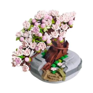 Imagem de Conjunto De Blocos De Montar Mini Bonsai De Cereja Suculenta Para Deco