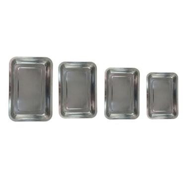 Imagem de forma aluminio assadeira kit assar bolo pao receita cozinha forno bisc