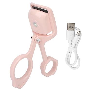 Imagem de Modelador de cílios aquecido Modelador de cílios elétrico USB recarregável com 3 engrenagens Controle de temperatura Tipo C Carregamento Ondulação permanente para mulheres Meninas (Rosa)