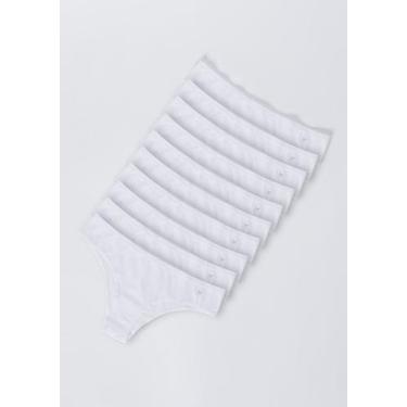 Imagem de Kit Com 10 Calcinhas Básicas Biquíni Em Algodão Com Elastano - Hering,