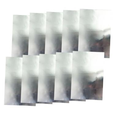 Imagem de Fancyes 10 folhas de papel refletivo brilhante, papel metálico decorativo, cartolina metálica metalizada para cartas, casamentos e scrapbooking, Prata