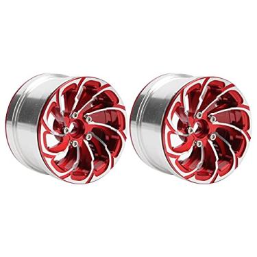 Imagem de Jantes de roda Beadlock em liga de alumínio Ainoli com trava antiaderente para carros sobre esteiras 1/10 RC (Vermelha)
