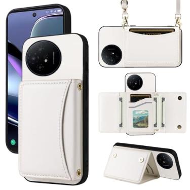 Imagem de Furiet Capa carteira para TCL 50 XL 5G com alça transversal de couro PU premium porta-cartão à prova de choque resistente acessórios de corpo inteiro capa fina para celular TCL50XL 50XL T702W mulheres