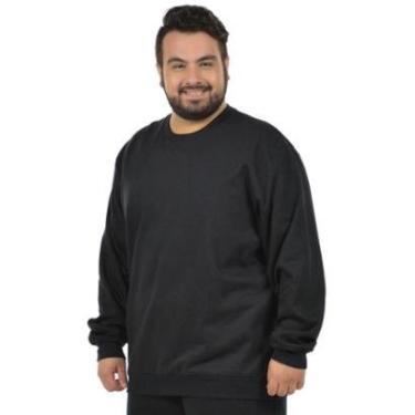 Imagem de Blusão moletom flanelado plus size masculino fenomenal Azul royal 54-Unissex