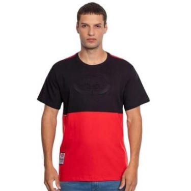 Imagem de Camiseta Ecko Especial Mescla Vermelho ou Bege Com Preto Original-Masculino