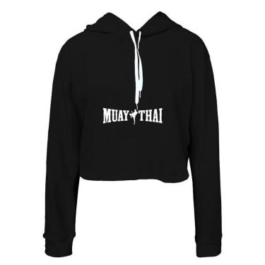 Imagem de Moletom Feminino Cropped Inverno Muay Thai Conforto Casual-Feminino