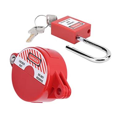 Imagem de Dioche Cadeado de Segurança de Bloqueio de Válvula Mecanismo de Travamento Seguro de Plástico ABS Industrial Resistente para Válvulas de Aquecimento de Medidor de água a Gás 25 64 Mm