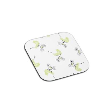 Imagem de Porta Copos Personalizados Cartoon com Ilustração de Carrinho de Bebê - Tamanho 10x10 cm