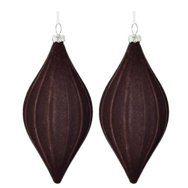 Imagem de Enfeites De Natal De Veludo, 2 Peças Decorativas, Decorações De Árvore De Natal Em Veludo, Para Interior Exterior Parapeitos Janela Jardim Reuniões Familiares Festas Feriado Alpendre