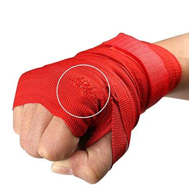 Imagem de Ymiko Correias de Boxe de Algodão Bandagem de Chute para Artes Marciais, karatê e Taekwondo (Vermelho)