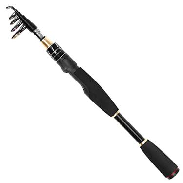 Imagem de Vara de Pesca Telescópica Portátil Carbono 1 8m para Viagem Leve Ultra Sensível Mar Água Salgada e Doce com Sacola Armazenamento