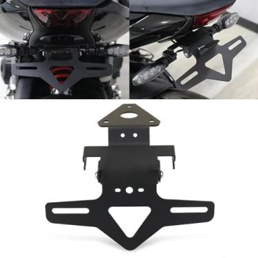 Imagem de Para Daytona 660 Daytona 660 2025 2024 Acessórios Moldura de placa de licença de motocicleta Moldura de placa de licença Eliminador de para-lama Daytona 660 cauda curta ajustável peças de moldura de