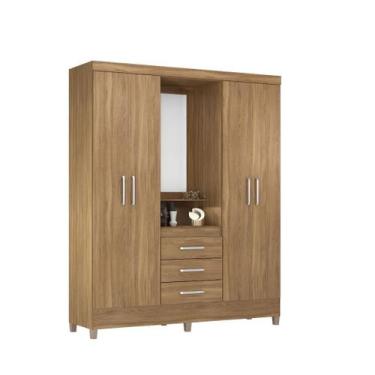 Imagem de Roupeiro demóbile capelinha 4 portas amendola - GAT MAGAZINE