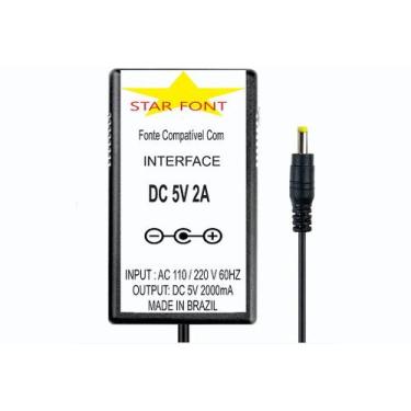 Imagem de Fonte DC 5V para Interface M-AUDIO Fast Track - Bivolt 2000mA - Starfo