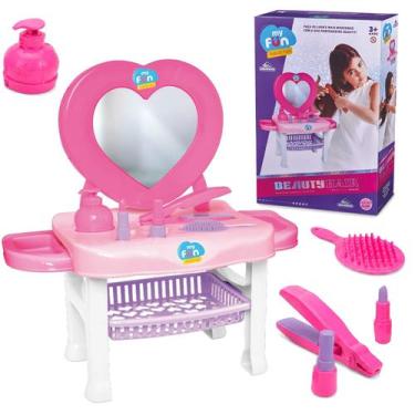Imagem de Brinquedo Penteadeira Princesa My Fun Beauty Infantil Com 5 Acessórios