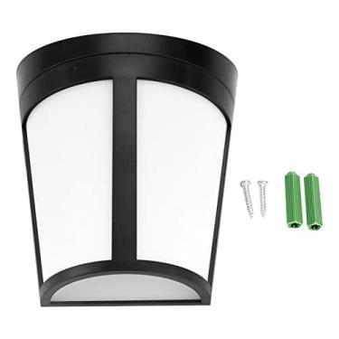 Imagem de Luz de Parede Solar 6LED Com Abajur Fosco para Corredores de Garagem Pátio Jardim Cerca Quintal Caminho, Lâmpada Movida a Energia Solar à Prova D'água Externa Funcionando (Luz