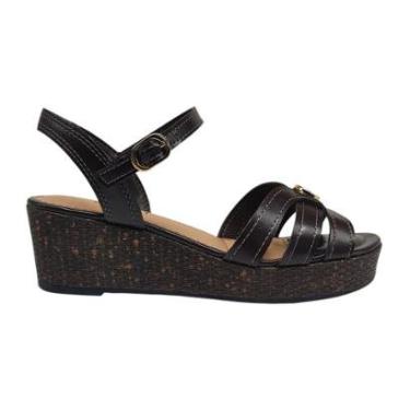 Imagem de Sandália Feminina Anabela Média Confortável Dakota Y9811-Feminino