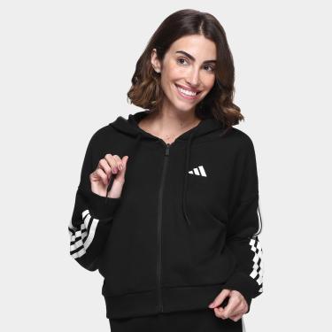 Imagem de Jaqueta Adidas 3 Stripes Com Capuz Feminina-Feminino