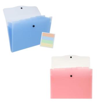 Imagem de Pasta Organizadora A4 com 12 Repartições, Plástico Resistente, Tamanho A4, 32x25x1 cm, com Adesivos para Identificação - Cores diversas