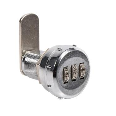 Imagem de GLOGLOW Fechadura de Câmera de Gabinete de Combinação, Fechadura Codificada por Senha de 3 Dígitos de Aço Inoxidável para Móveis de Caixa de Correio de Gaveta, Cadeado de Câmera Mecânica de 1,24