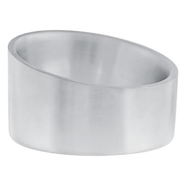 Imagem de Master Pet Supply Tigela inclinada de aço inoxidável para ração para cães e gatos - 473 ml resistente - aço inoxidável, isolamento de parede dupla, tigela elevada antiderrapante para buldogues