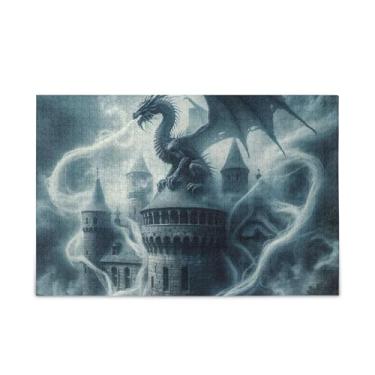 Imagem de 1000 Piece Dragon Fog Castle Jigsaw Puzzles Wood and Paper Material, Puzzle for Teens