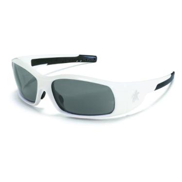 Imagem de Crews SR122AF Swagger Óculos de lentes duplas de policarbonato com armação branca polida e lente cinza antiembaçante