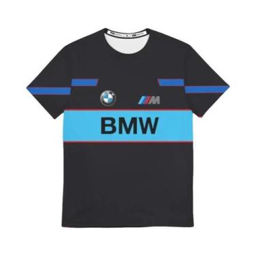 Imagem de Camiseta Masculina BMW De Verão Com Manga Curta, Estilo Esportivo Raci