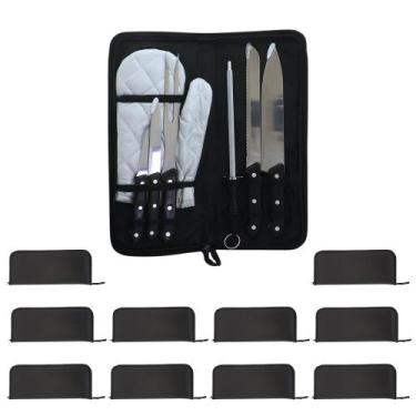 Imagem de Kit 10 - Kit Churrasco Estojo com 7 Itens - Luva - Chaira - ZZ