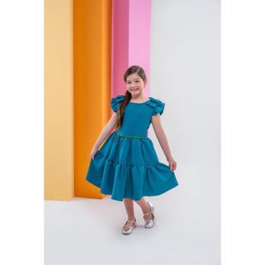 Imagem de Vestido infantil juvenil mariae fashion menina luxo natal ano novo fes