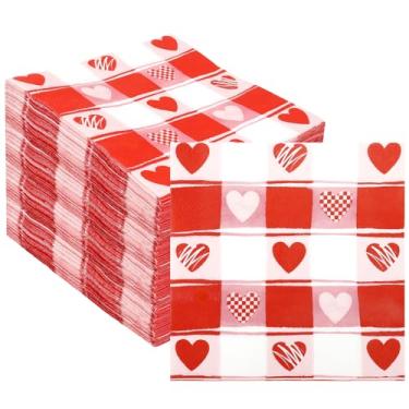 Imagem de Guardanapos de Dia dos Namorados, 200 peças de guardanapos de papel dos namorados descartáveis, guardanapos decorativos de coquetel para jantar, banheiro, chá de panela, casamento, aniversário, dia