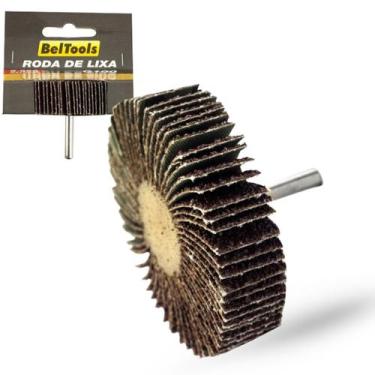 Imagem de Roda De Lixa 80x30mm G100 c/ Haste 1/4 Beltools